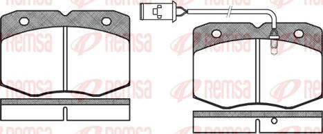 Remsa 0435.02 - Тормозные колодки, дисковые, комплект parts5.com