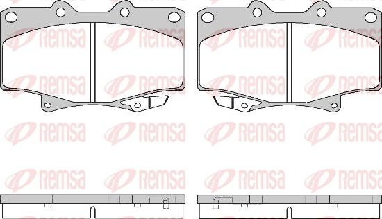 Remsa 0429.04 - Тормозные колодки, дисковые, комплект parts5.com