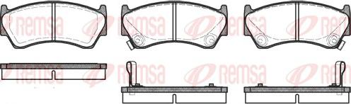 Remsa 0592.02 - Тормозные колодки, дисковые, комплект parts5.com