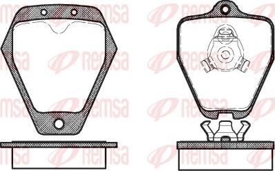 Remsa 0508.10 - Тормозные колодки, дисковые, комплект parts5.com