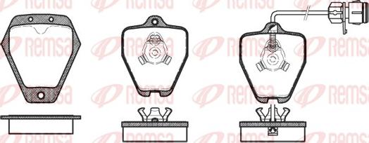 Remsa 0508.12 - Тормозные колодки, дисковые, комплект parts5.com