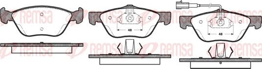 Remsa 0589.21 - Тормозные колодки, дисковые, комплект parts5.com