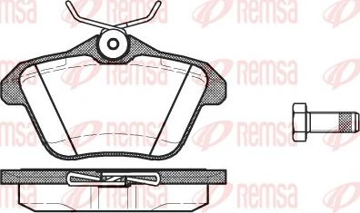 Remsa 0581.10 - Тормозные колодки, дисковые, комплект parts5.com