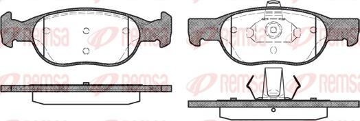 Remsa 0588.20 - Тормозные колодки, дисковые, комплект parts5.com