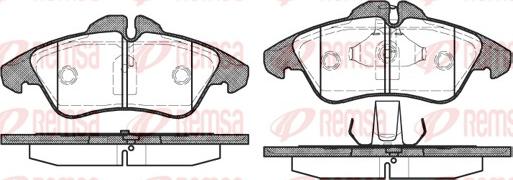 Remsa 0578.00 - Тормозные колодки, дисковые, комплект parts5.com