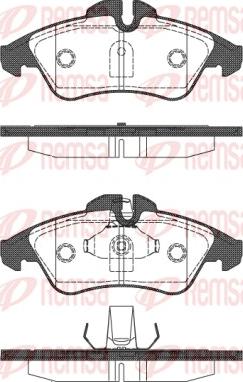 Remsa 0578.10 - Тормозные колодки, дисковые, комплект parts5.com