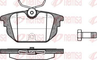 Remsa 0692.00 - Тормозные колодки, дисковые, комплект parts5.com