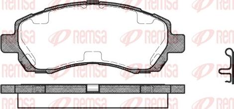 Remsa 0647.02 - Тормозные колодки, дисковые, комплект parts5.com