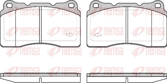 Remsa 0666.40 - Тормозные колодки, дисковые, комплект parts5.com