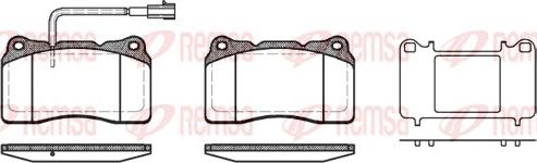 Remsa 0666.51 - Тормозные колодки, дисковые, комплект parts5.com