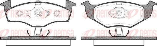 Remsa 0609.10 - Тормозные колодки, дисковые, комплект parts5.com