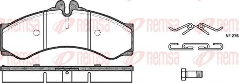 Remsa 0614.00 - Тормозные колодки, дисковые, комплект parts5.com