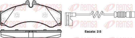 Remsa 0614.12 - Тормозные колодки, дисковые, комплект parts5.com