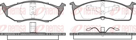 Remsa 0610.00 - Тормозные колодки, дисковые, комплект parts5.com