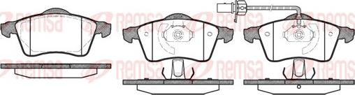 Remsa 0618.01 - Тормозные колодки, дисковые, комплект parts5.com