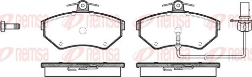 Remsa 0631.12 - Тормозные колодки, дисковые, комплект parts5.com