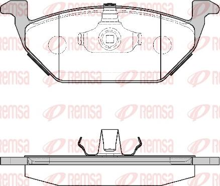 Remsa 0633.00 - Тормозные колодки, дисковые, комплект parts5.com