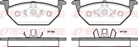 Remsa 0633.20 - Тормозные колодки, дисковые, комплект parts5.com