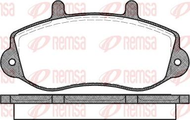 Remsa 0677.00 - Тормозные колодки, дисковые, комплект parts5.com