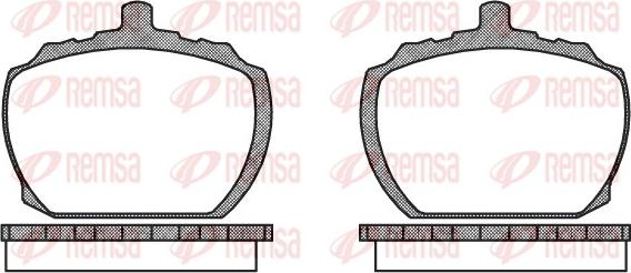 Remsa 0058.10 - Тормозные колодки, дисковые, комплект parts5.com