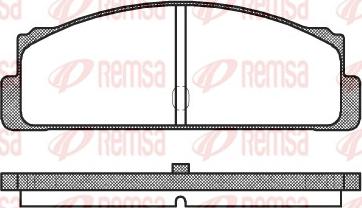 Remsa 0022.10 - Тормозные колодки, дисковые, комплект parts5.com