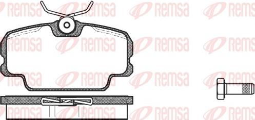 Remsa 0145.00 - Тормозные колодки, дисковые, комплект parts5.com