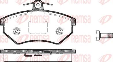 Remsa 0134.40 - Тормозные колодки, дисковые, комплект parts5.com