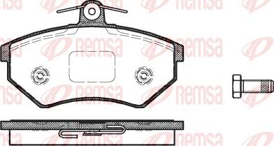 Remsa 0134.50 - Тормозные колодки, дисковые, комплект parts5.com