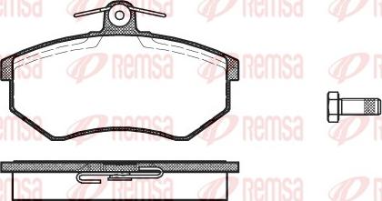 Remsa 0134.00 - Тормозные колодки, дисковые, комплект parts5.com