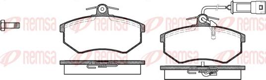 Remsa 0134.02 - Тормозные колодки, дисковые, комплект parts5.com