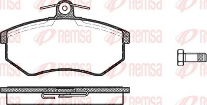 Remsa 0134.10 - Тормозные колодки, дисковые, комплект parts5.com