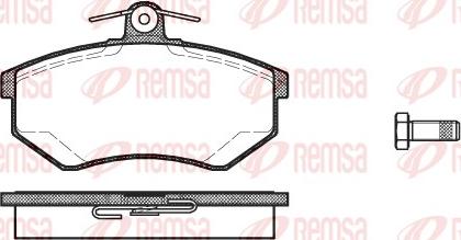 Remsa 0134.20 - Тормозные колодки, дисковые, комплект parts5.com