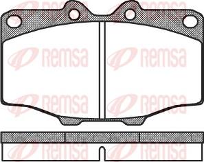 Remsa 0132.00 - Тормозные колодки, дисковые, комплект parts5.com