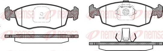 Remsa 0172.10 - Тормозные колодки, дисковые, комплект parts5.com