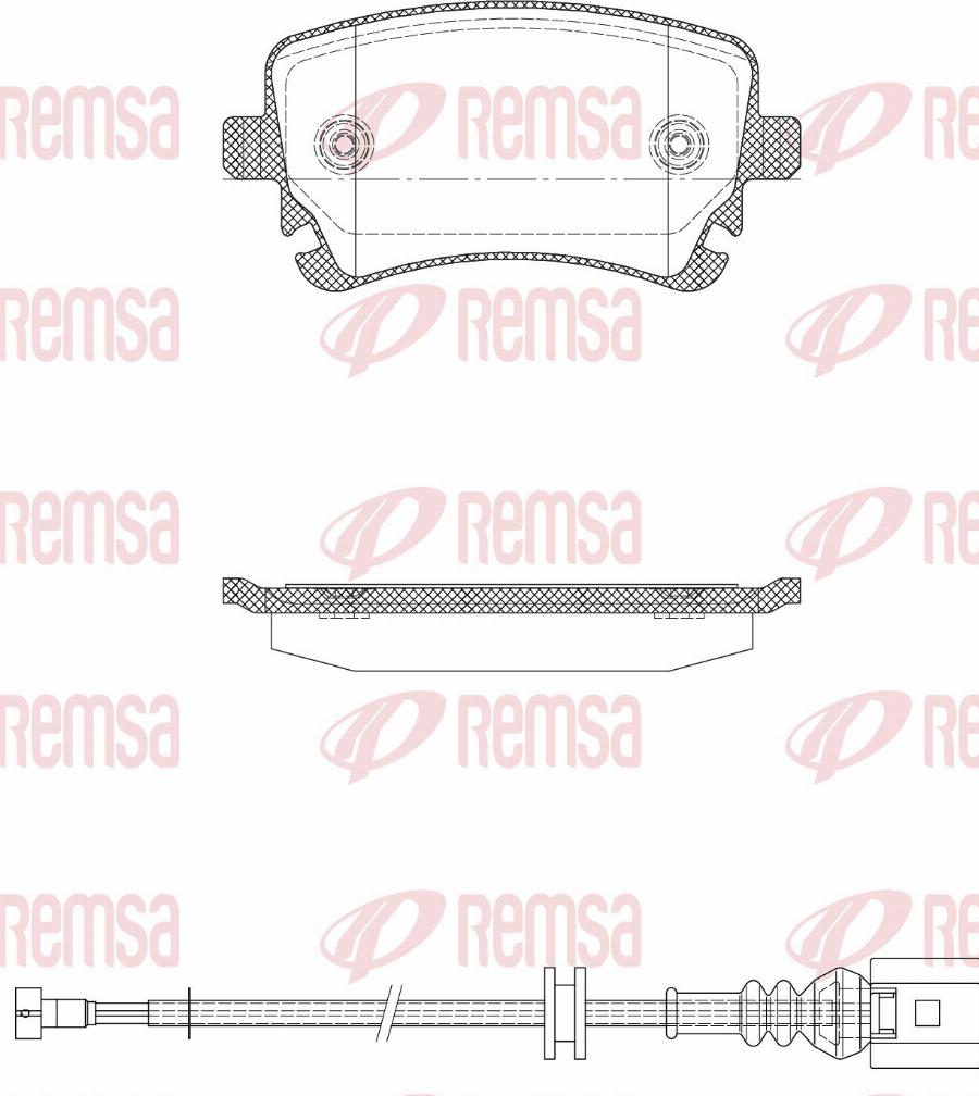 Remsa 0897.12 - Тормозные колодки, дисковые, комплект parts5.com