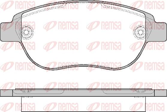 Remsa 0841.00 - Тормозные колодки, дисковые, комплект parts5.com