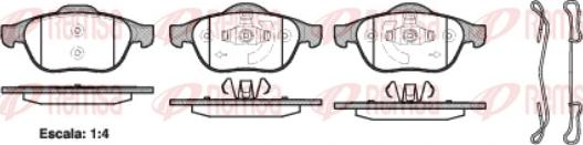 Remsa 0843.20 - Тормозные колодки, дисковые, комплект parts5.com