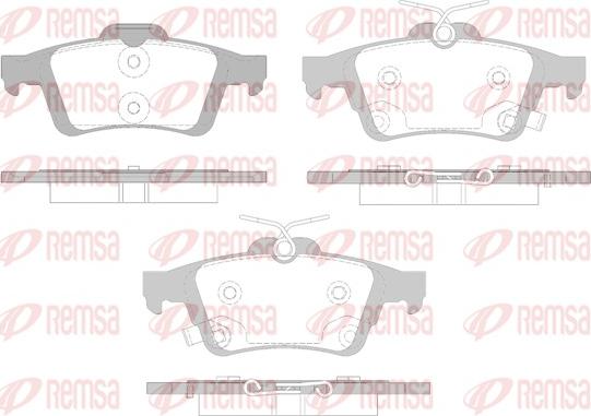 Remsa 0842.12 - Тормозные колодки, дисковые, комплект parts5.com