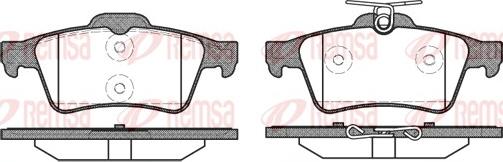 Remsa 0842.20 - Тормозные колодки, дисковые, комплект parts5.com