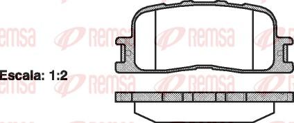 Remsa 0854.00 - Тормозные колодки, дисковые, комплект parts5.com