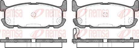 Remsa 0853.12 - Тормозные колодки, дисковые, комплект parts5.com