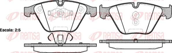 Remsa 0857.10 - Тормозные колодки, дисковые, комплект parts5.com