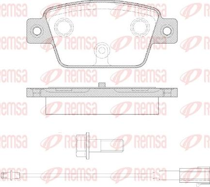 Remsa 0861.12 - Тормозные колодки, дисковые, комплект parts5.com