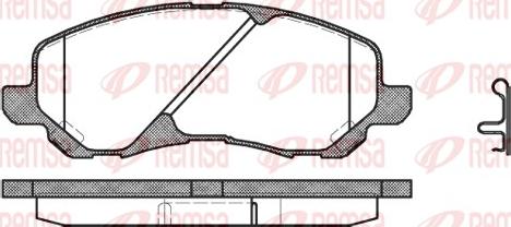 Remsa 0804.02 - Тормозные колодки, дисковые, комплект parts5.com