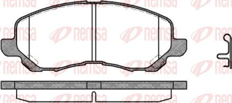 Remsa 0804.12 - Тормозные колодки, дисковые, комплект parts5.com