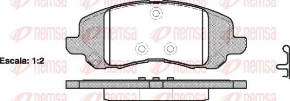 Remsa 0804.20 - Тормозные колодки, дисковые, комплект parts5.com