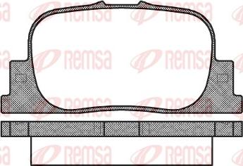 Remsa 0801.00 - Тормозные колодки, дисковые, комплект parts5.com