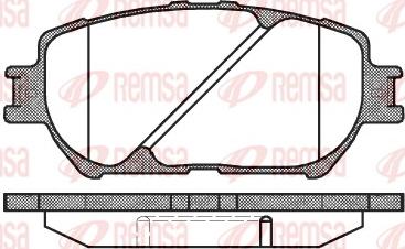 Remsa 0884.00 - Тормозные колодки, дисковые, комплект parts5.com