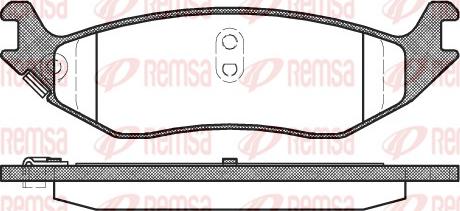 Remsa 0885.04 - Тормозные колодки, дисковые, комплект parts5.com