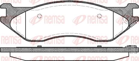 Remsa 0887.04 - Тормозные колодки, дисковые, комплект parts5.com